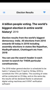 Election Results Vote screenshot