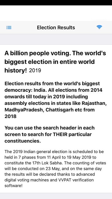 Screenshot #1 pour Election Results Vote