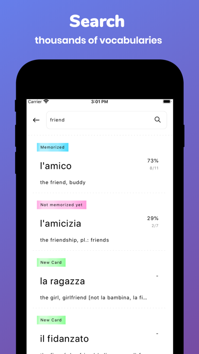 Memorize: Learn Italian Words screenshot 4
