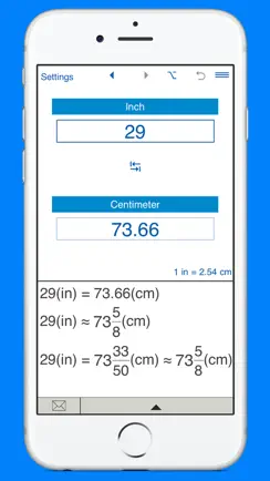 Inches to / from cm converter iPhone image 3
