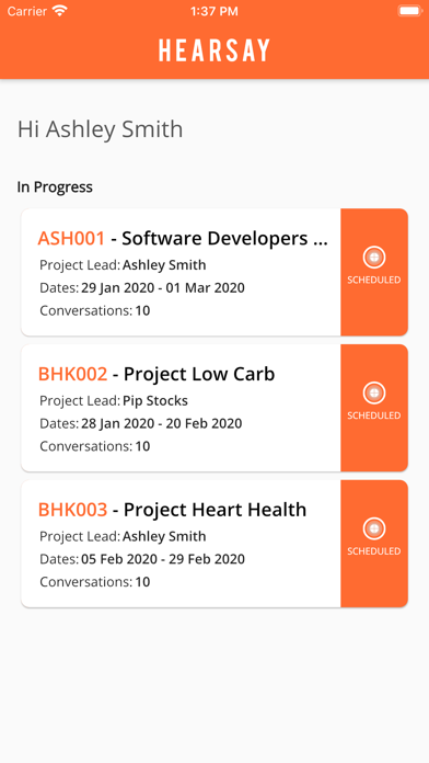 Screenshot #2 pour Hearsay - Small data insights