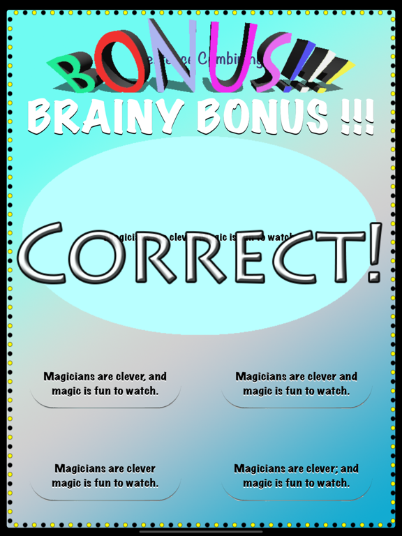 Brainy Skills Sentence Combine iPad screenshot