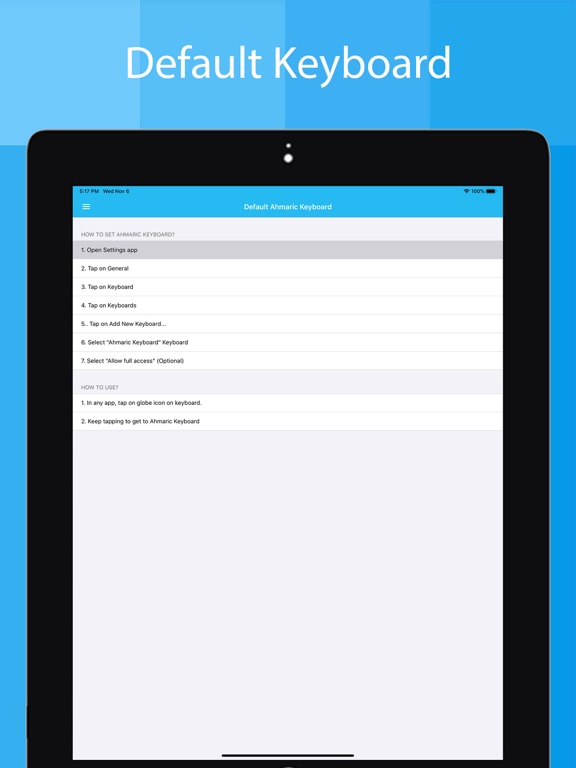 Amharic Keyboard - Translator iPad screenshot 5 - Education app