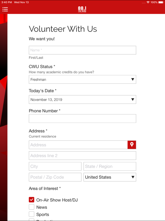 Screenshot #6 pour CWU 88.1 The Burg