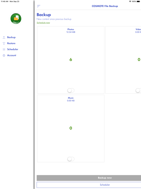 Screenshot #6 pour COSMOTE File Backup