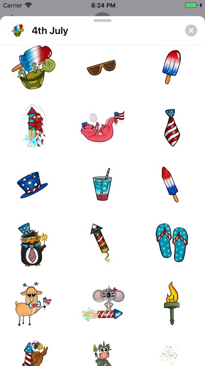 4th July Patriotic Stickers