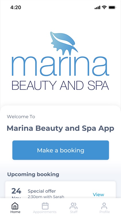 Marina Beauty and Spa App