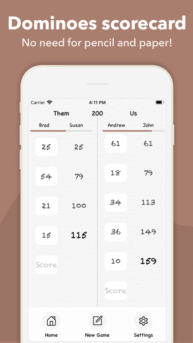 Dominoes Pad & Scorecard Screenshot