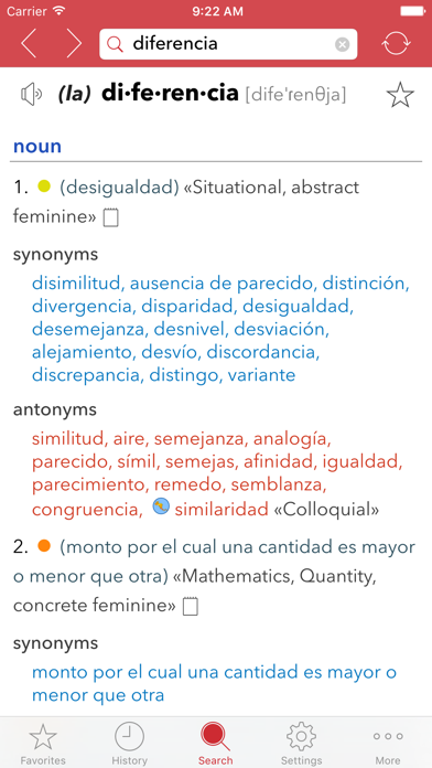 Screenshot #3 pour Spanish Thesaurus