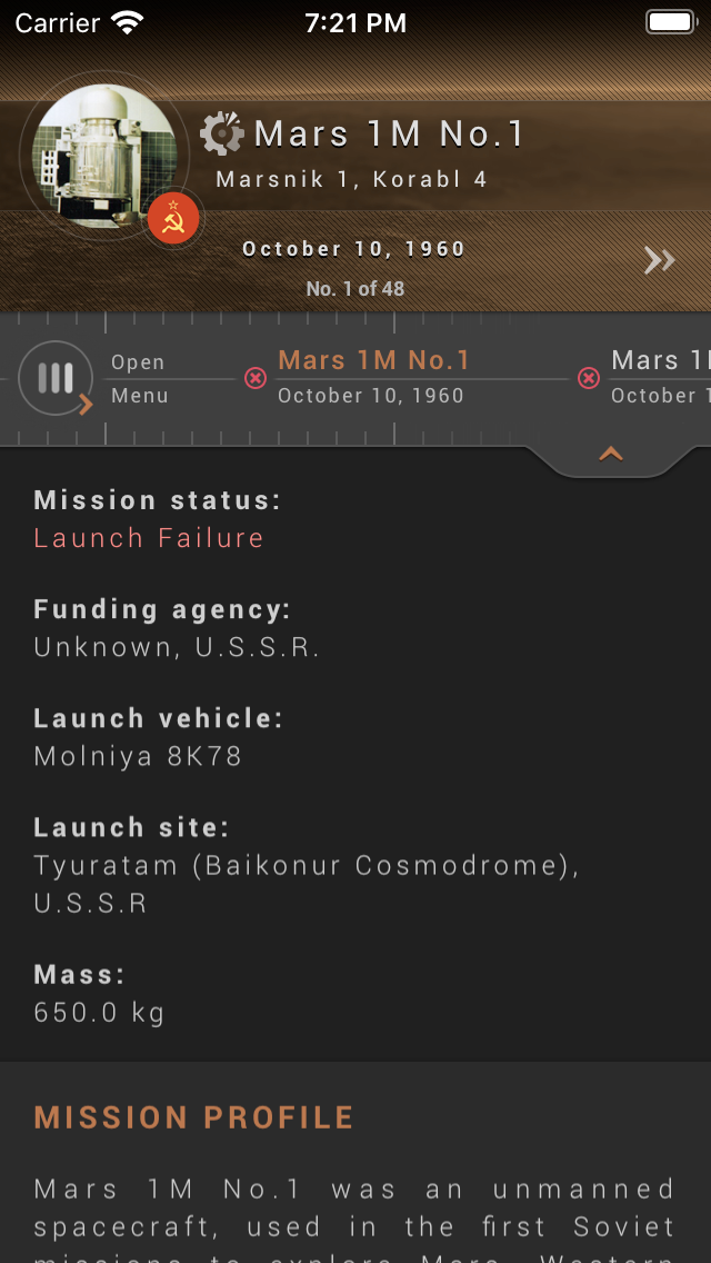 Mars Timeline