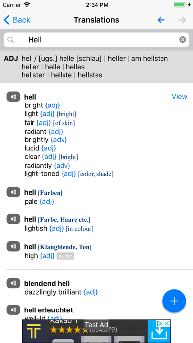 dict.cc Dictionary Screenshot