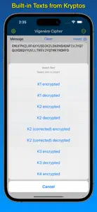 Kryptos Tools - Vigenère screenshot #4 for iPhone