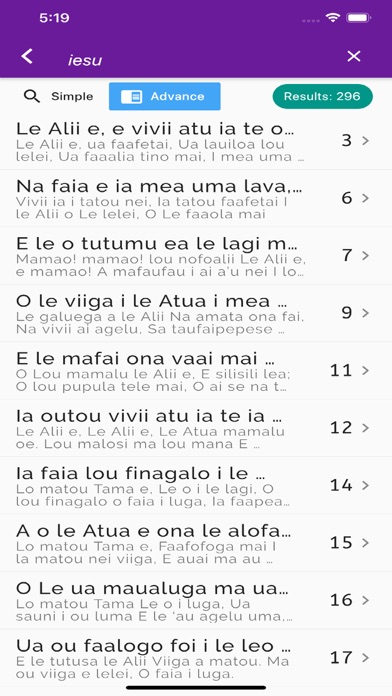Samoan Hymn Screenshot