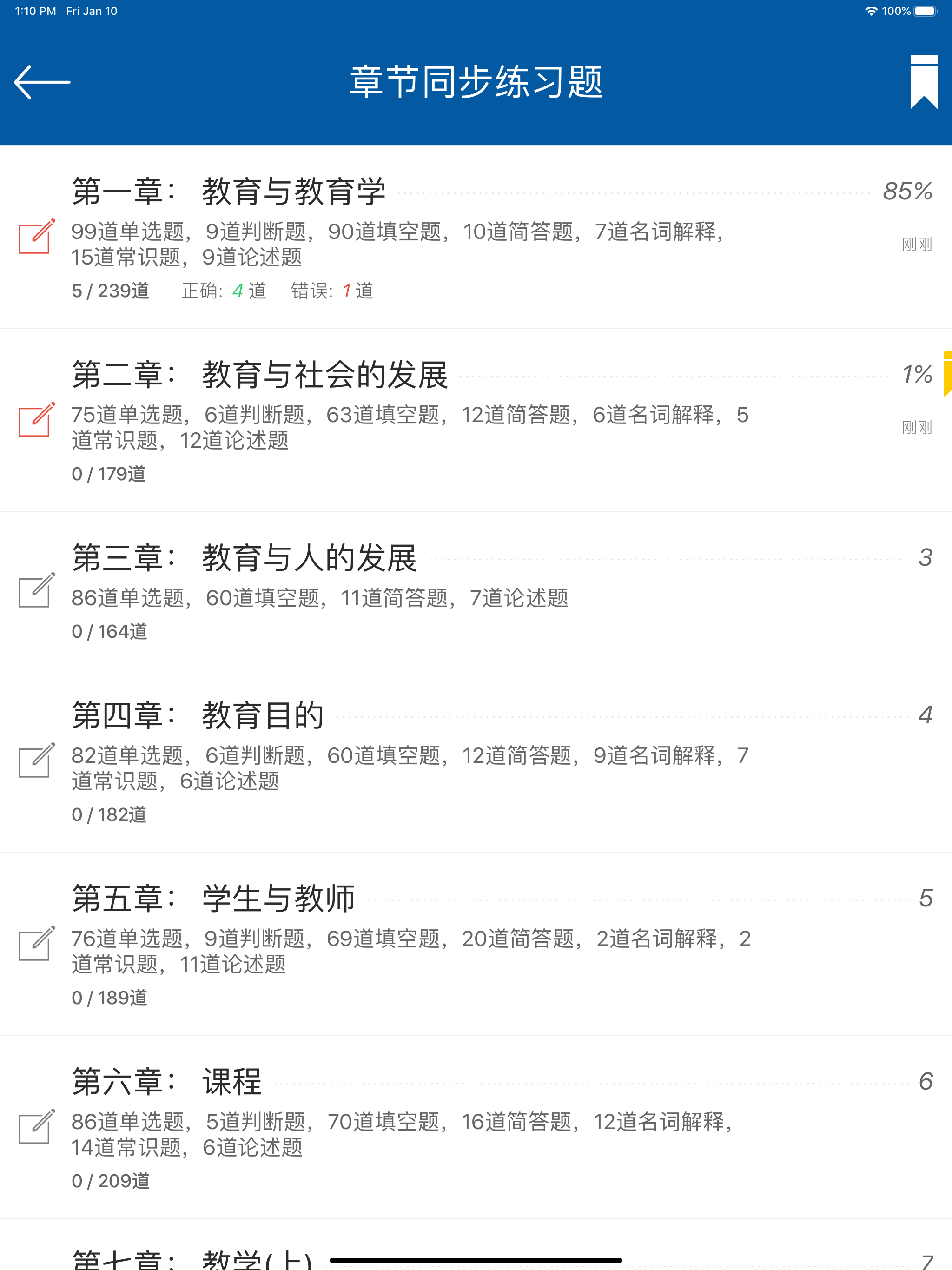 教育学同步题库及知识要点专题