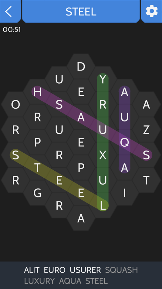 #2. Word Search Hexagons (iOS) 由: Emmanuel Mathis