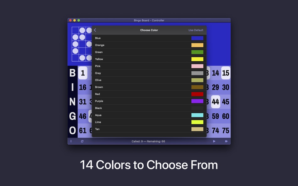 #4. Bingo Board Flashboard (macOS) 由: Daniel Radtke