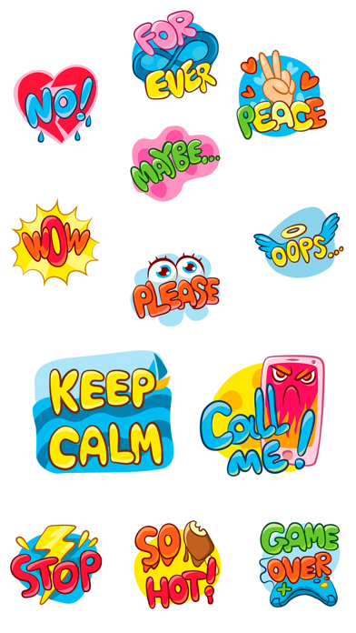 Screenshot #2 pour Comic Words Text Sticker Pack