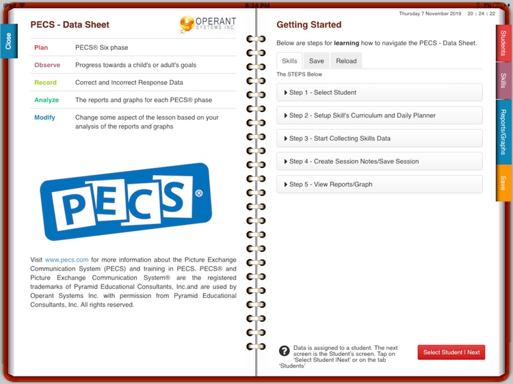 PECS Data Sheet Online