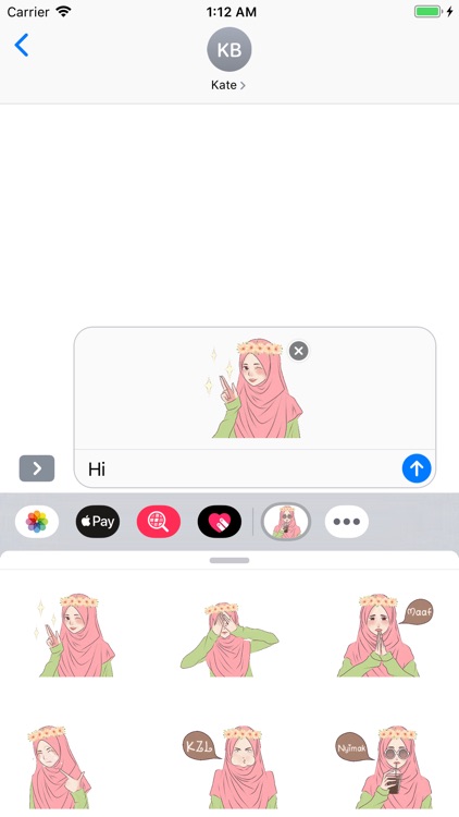 Hijab Girl Stickers iMessages screenshot-3