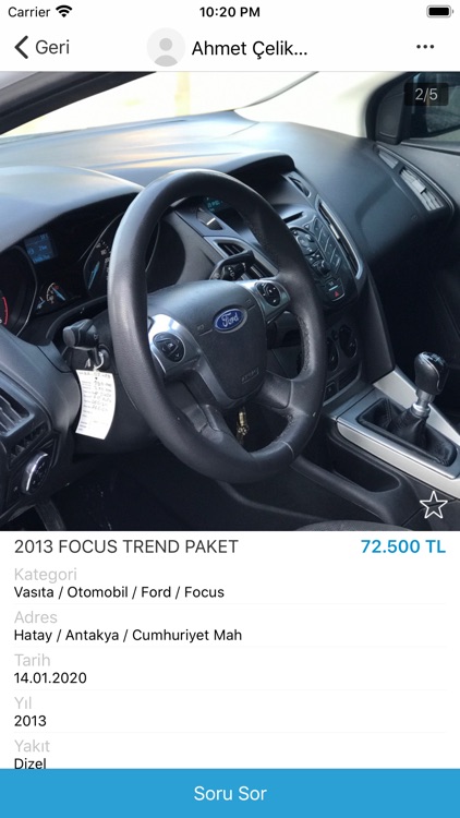 Sahibinden Emlak, 2. El Araba