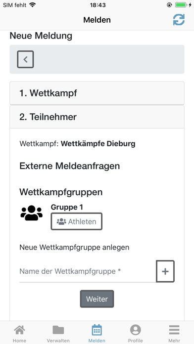 LAPS - Sportgruppenverwaltung Screenshot