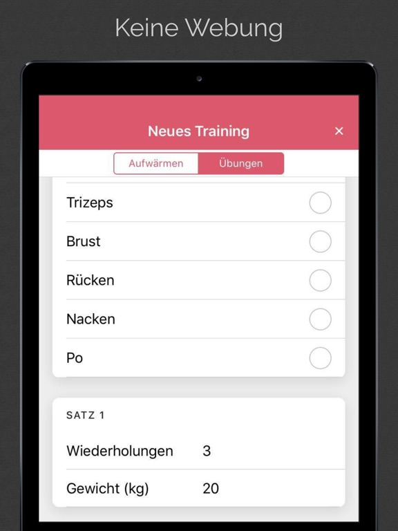 Screenshot #5 pour Einfaches Trainingstagebuch
