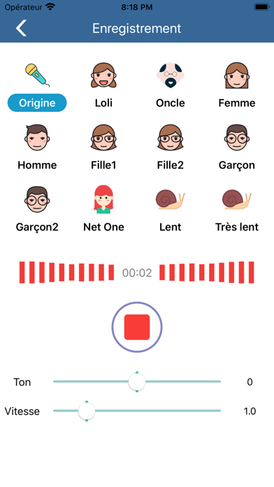Screenshot #2 pour LinsVoice-Changeur de voix drô