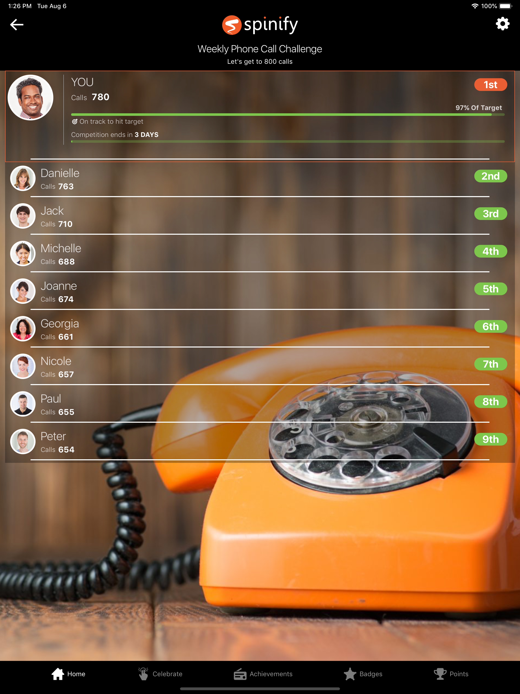 Spinify - Lively Leaderboards