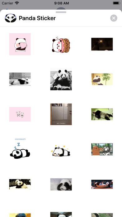 panda animated stickers pack screenshot 3