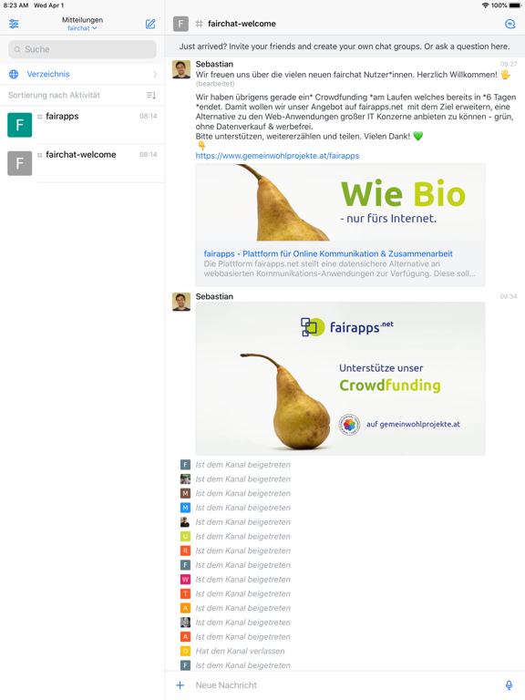 fairchat iPad screenshot 4 - Social Networking app