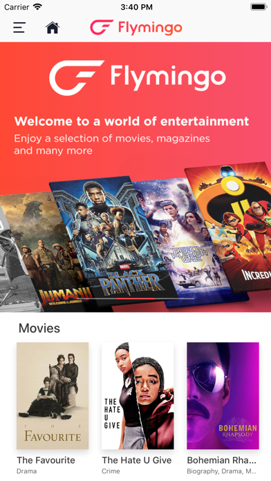 Flymingo: Movies, TV Shows... iPhone screenshot 2 - Entertainment app