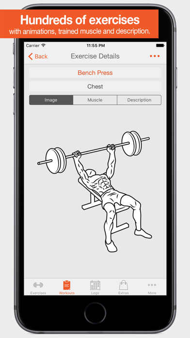 Fitness Point - Workout Exercise Journal & Personal Trainer + Body Tracker Screenshot 1