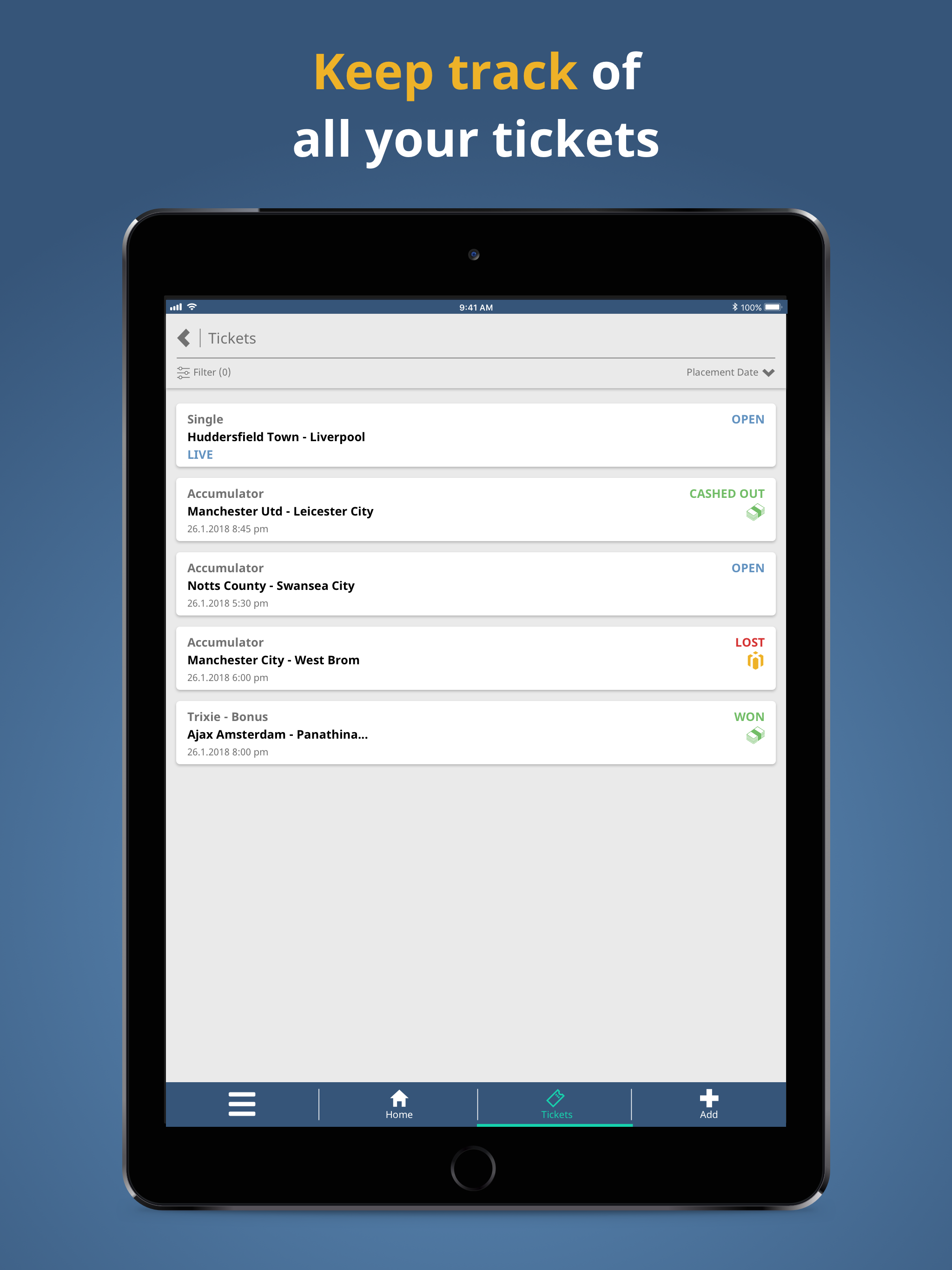 Chieftain Bet Tracker screenshot 8