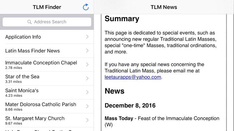 Traditional Latin Mass Finder