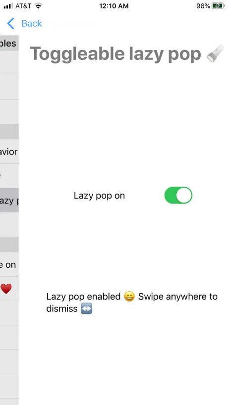 Lazy Pop SwiftUI Demo