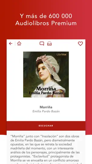 Captura de pantalla de Audiobooks HQ Audiolibros en iPhone 4