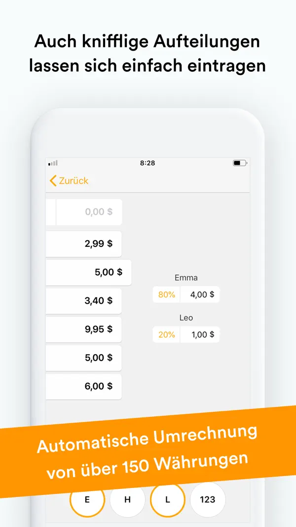 Splid – Abrechnen mit Freunden iPhone App Screenshot 5 – Finanzen