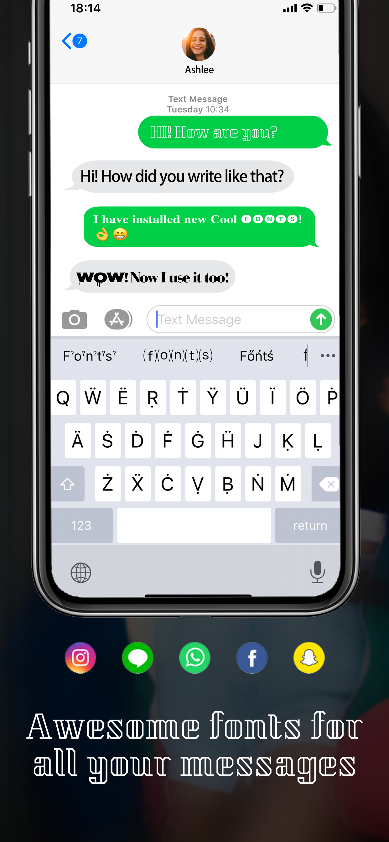 Fonts: Cool Font Keyboard screenshot 8