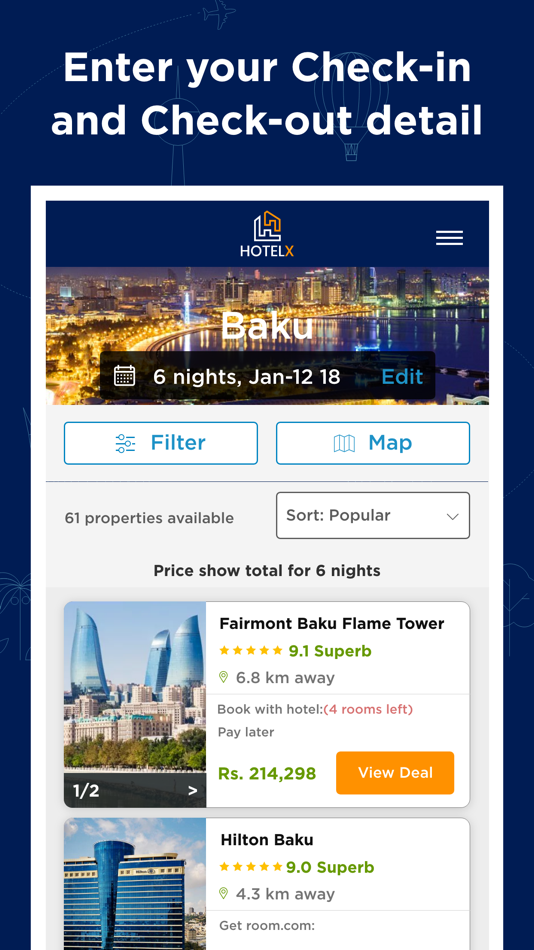 HotelX - Cheap Hotel Finder - 1.0 - (iOS)