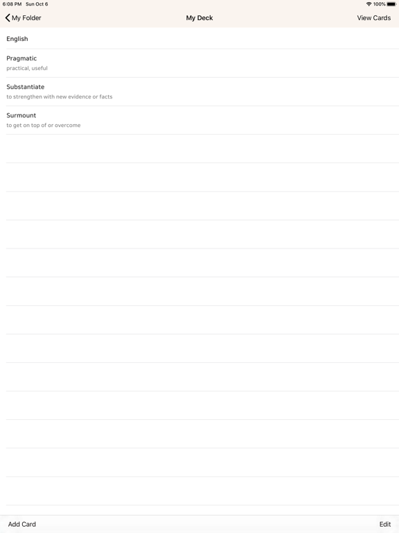 Screenshot #6 pour Unlimited Flash Cards