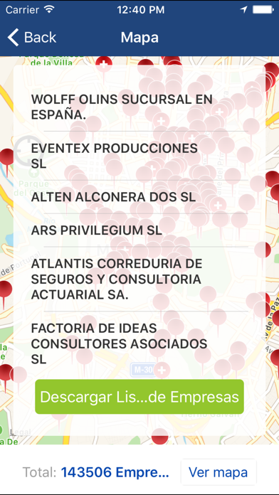 Buscador de Empresas eInforma Screenshot