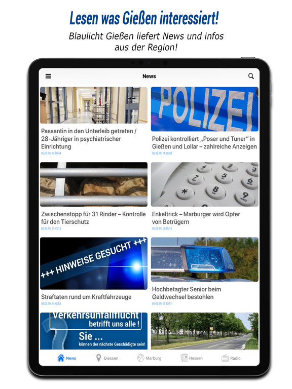 Screenshot #4 pour Blaulicht Gießen News