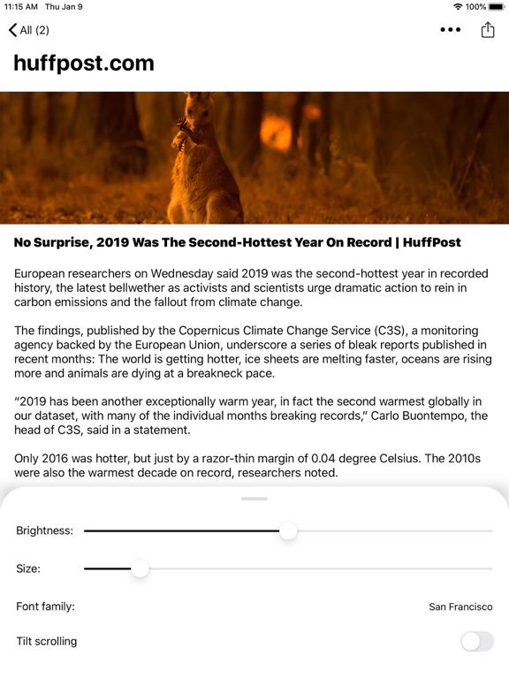 Screenshot #4 for Feather - save articles!