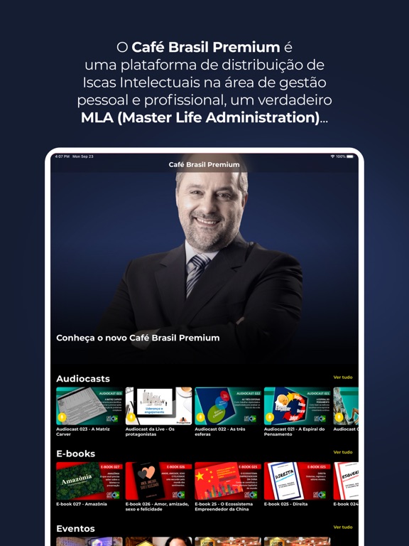 Café Brasil Premium iPad screenshot 2 - Business app