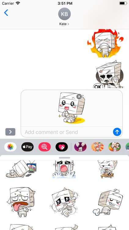 Mummy Cute Halloween stickers