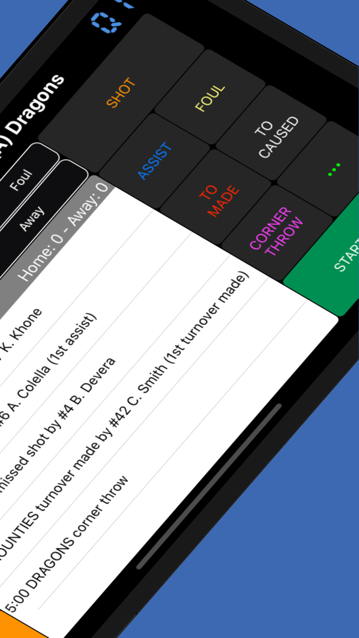 Water Polo Scorebook  Stats