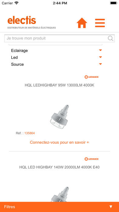 Webshop electis Screenshot