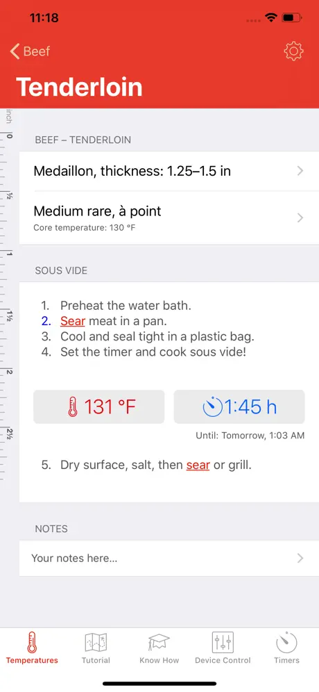 Sous Vide °Celsius
