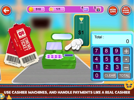 Movie Cinema Cash Register iPad screenshot