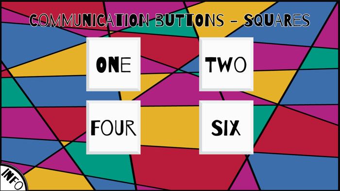 Communication Buttons Squares